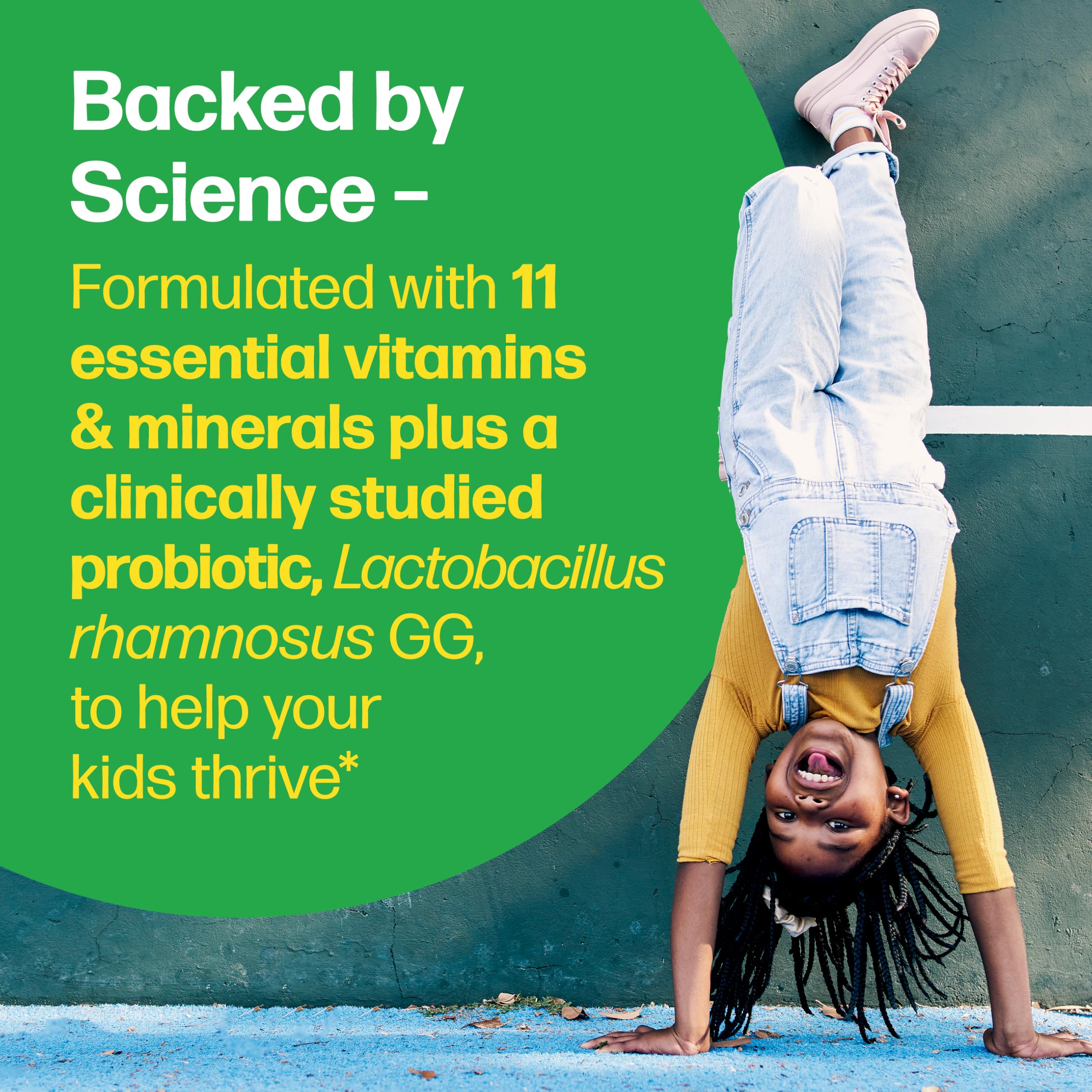 Nutrition facts label on Culturelle Kids Complete shows safe ingredients.