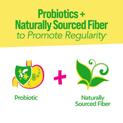 Culturelle Kids Probiotic + Fiber packets list 2.5B CFUs of GG probiotic and fiber sources.