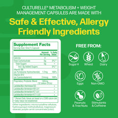 Culturelle Metabolism SlimBiotics capsules closeup for gut balance.
