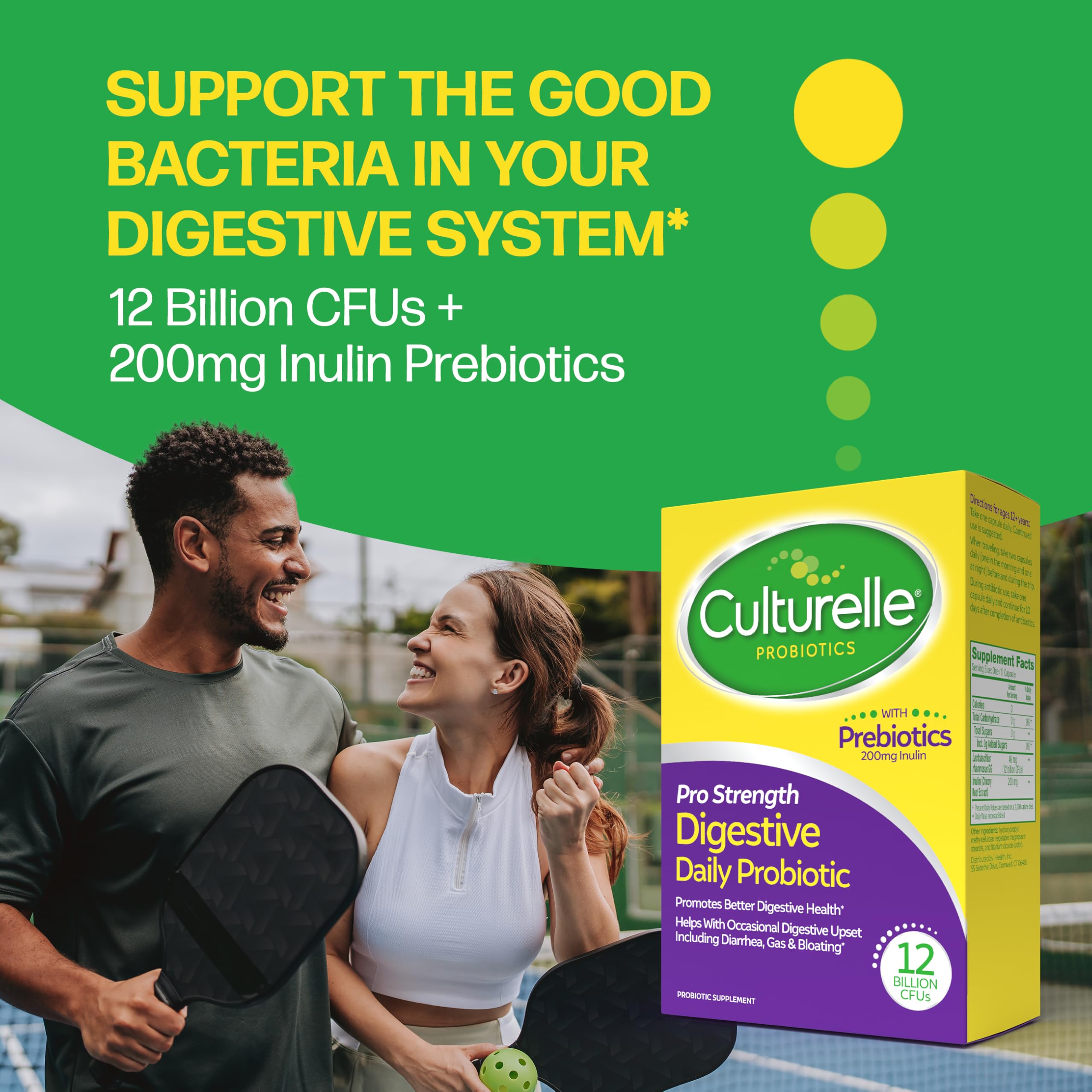 Culturelle Pro Strength no refrigeration badge emphasizes travel-friendly supplementation.