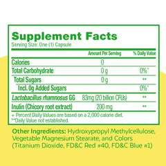 Culturelle Ultimate Strength capsules closeup highlighting LGG probiotic content for gut balance.