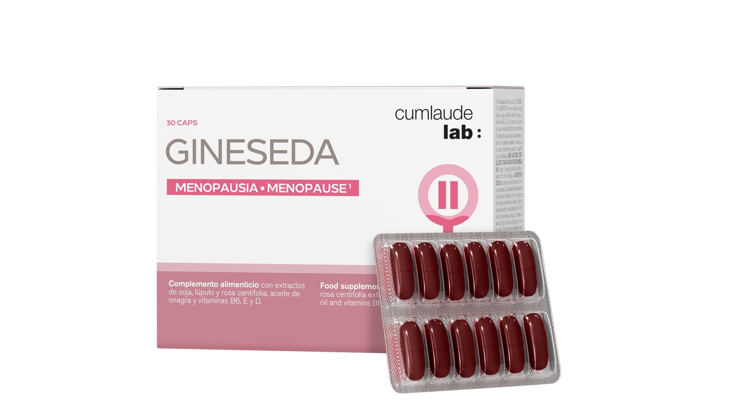 Label detail of Cumlaude Gineseda highlighting key actives.