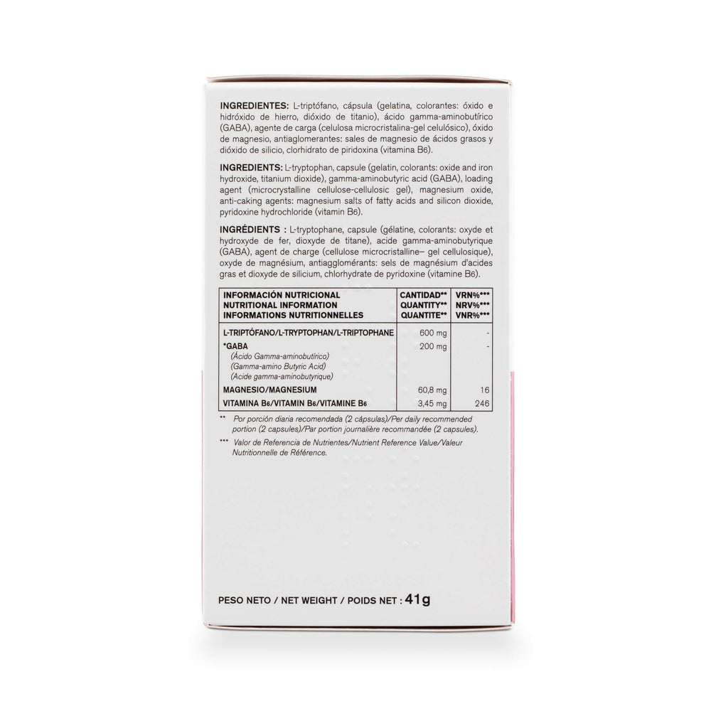 Cumlaude Serotogyn label shows gluten-free and lactose-free features.