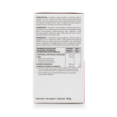 Cumlaude Serotogyn label shows gluten-free and lactose-free features.