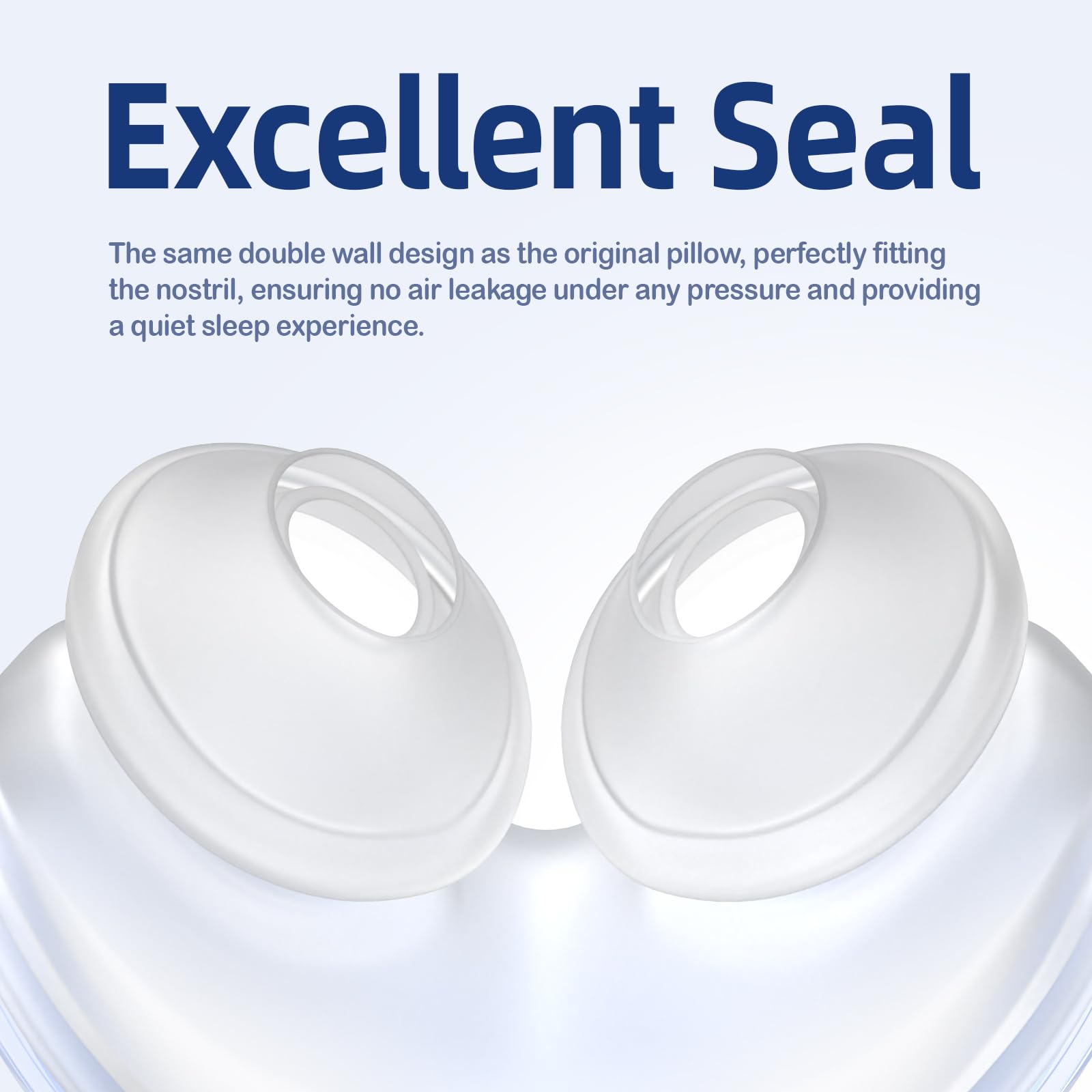 CUORD soft silicone nasal pillow delivers gentle support and comfort.