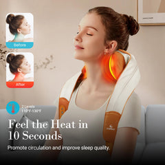 CuPiLo cordless neck massager ready for travel and on-the-go relief