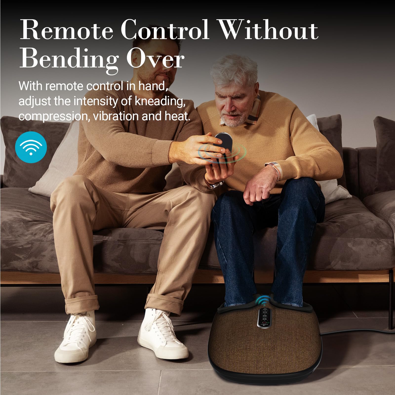 CuPiLo massager with remote control offers hands-free operation