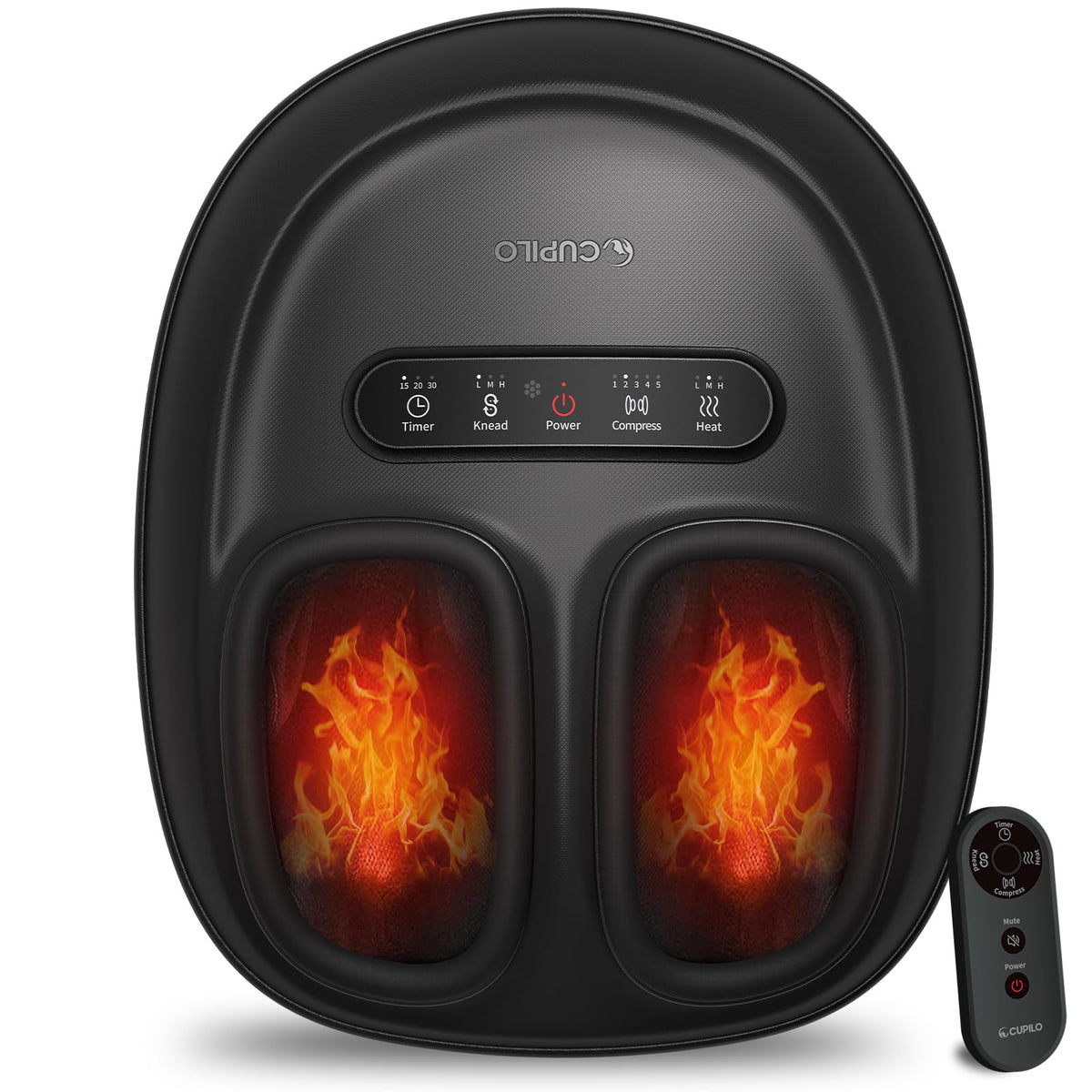 CuPiLo foot massager with remote control for easy adjustments at home