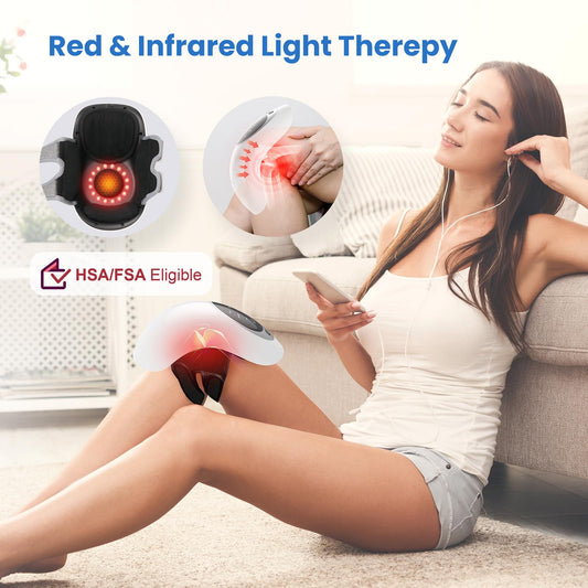 CuPiLo Knee Massager with Heat mode indicators for easy session customization.
