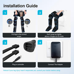 CuPiLo four-in-one leg massager covers calves, feet, knees, and thighs.