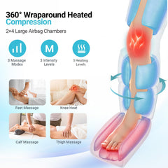 CuPiLo leg massager offers heating levels for adjustable comfort.