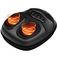 CuPiLo Shiatsu Foot Massager with Heat shows heat therapy for soothing feet after long days.