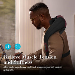 Six ergonomic nodes on CuPiLo massager target neck and shoulders.