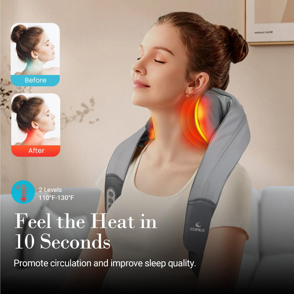 CuPiLo wearable massager provides hands-free comfort at home or travel