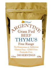CurEase beef thymus powder bottle with resealable zipper for freshness