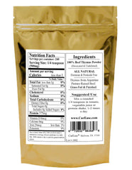 CurEase beef thymus powder packaging highlights organic Argentine origin