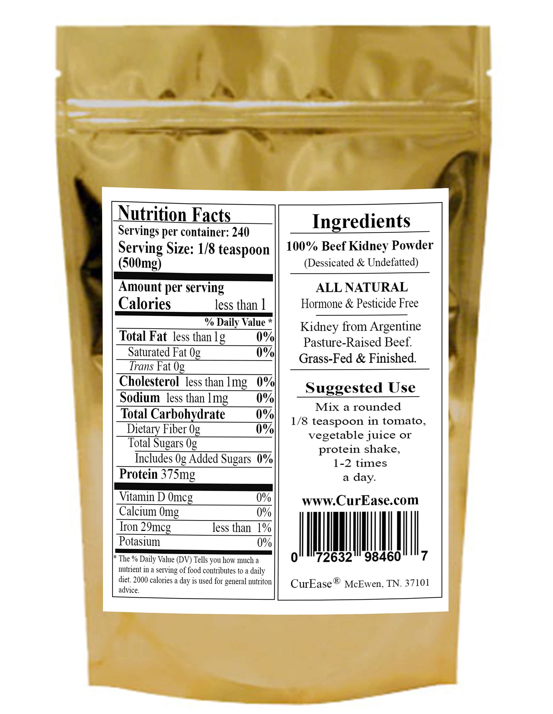 CurEase powder being mixed into juice or shake for convenient use.