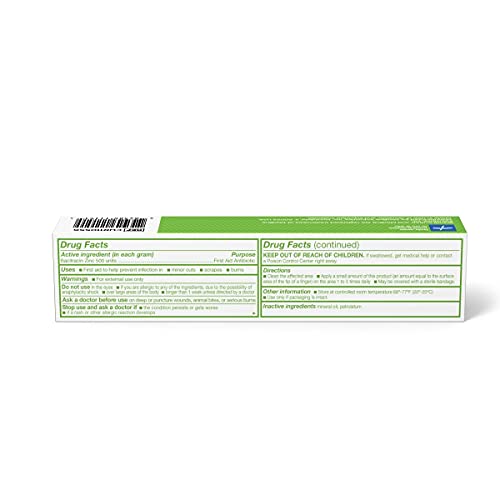 Close-up of Curad Bacitracin Zinc label on the tube for trusted wound care.