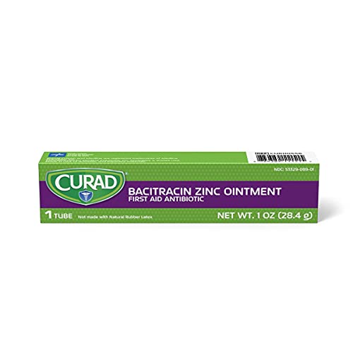 Pack of 12 Curad Bacitracin Zinc tubes for home first aid.