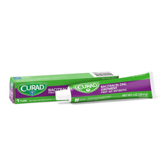 Curad Bacitracin Zinc Ointment tube ready for quick wound care.