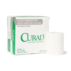 Curad elastic tape in use on a wrist for gentle stabilization.