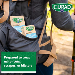 Curad Naturals waterproof protection bandage in action