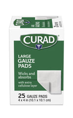 Curad Pro-Gauze Pad absorbent cellulose layer quickly absorbs fluids