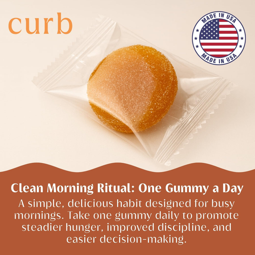 curb APPETITE flavor shot showcasing refreshing ginger lemon taste.