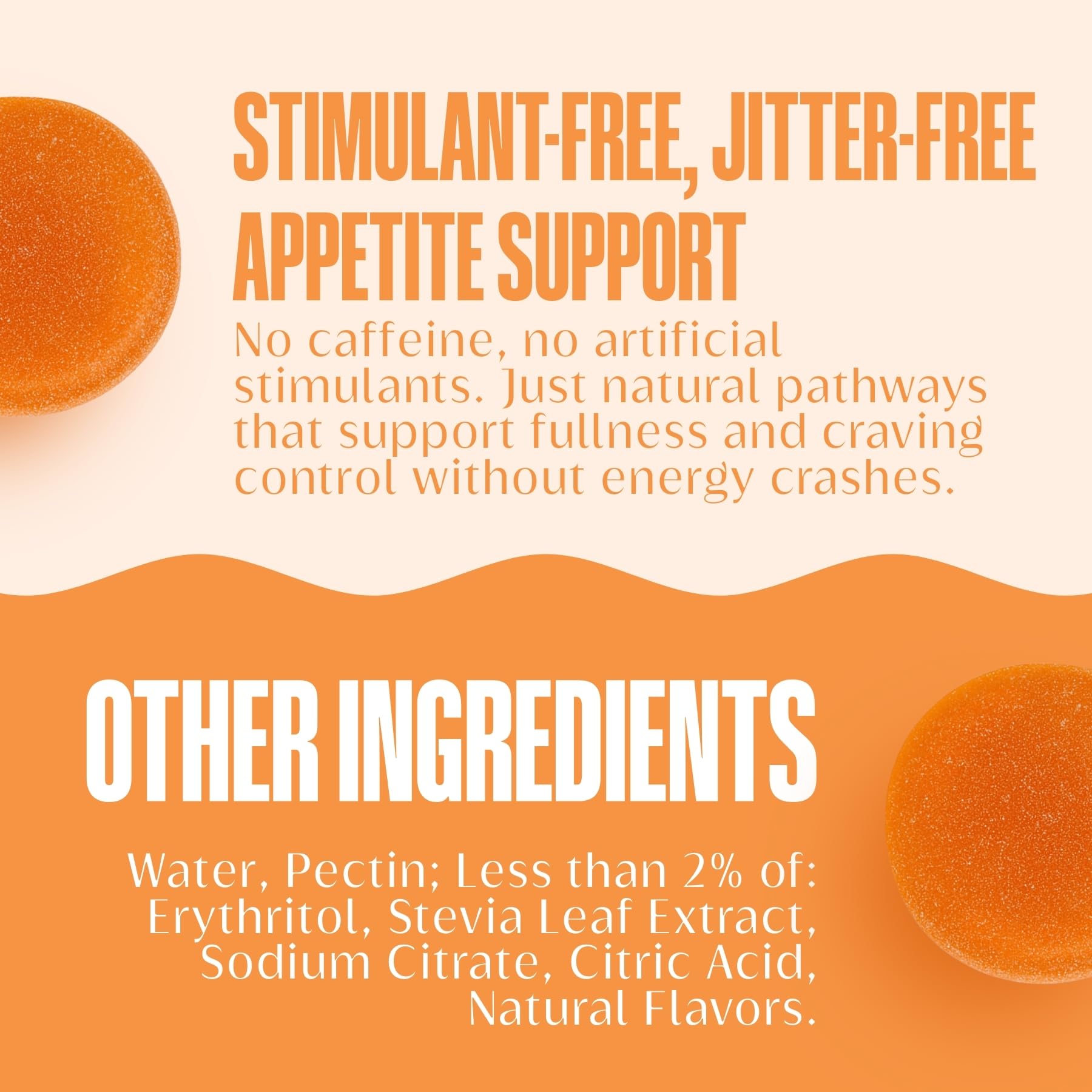 curb APPETITE individually wrapped gummies for portable appetite control.