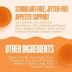 curb APPETITE individually wrapped gummies for portable appetite control.
