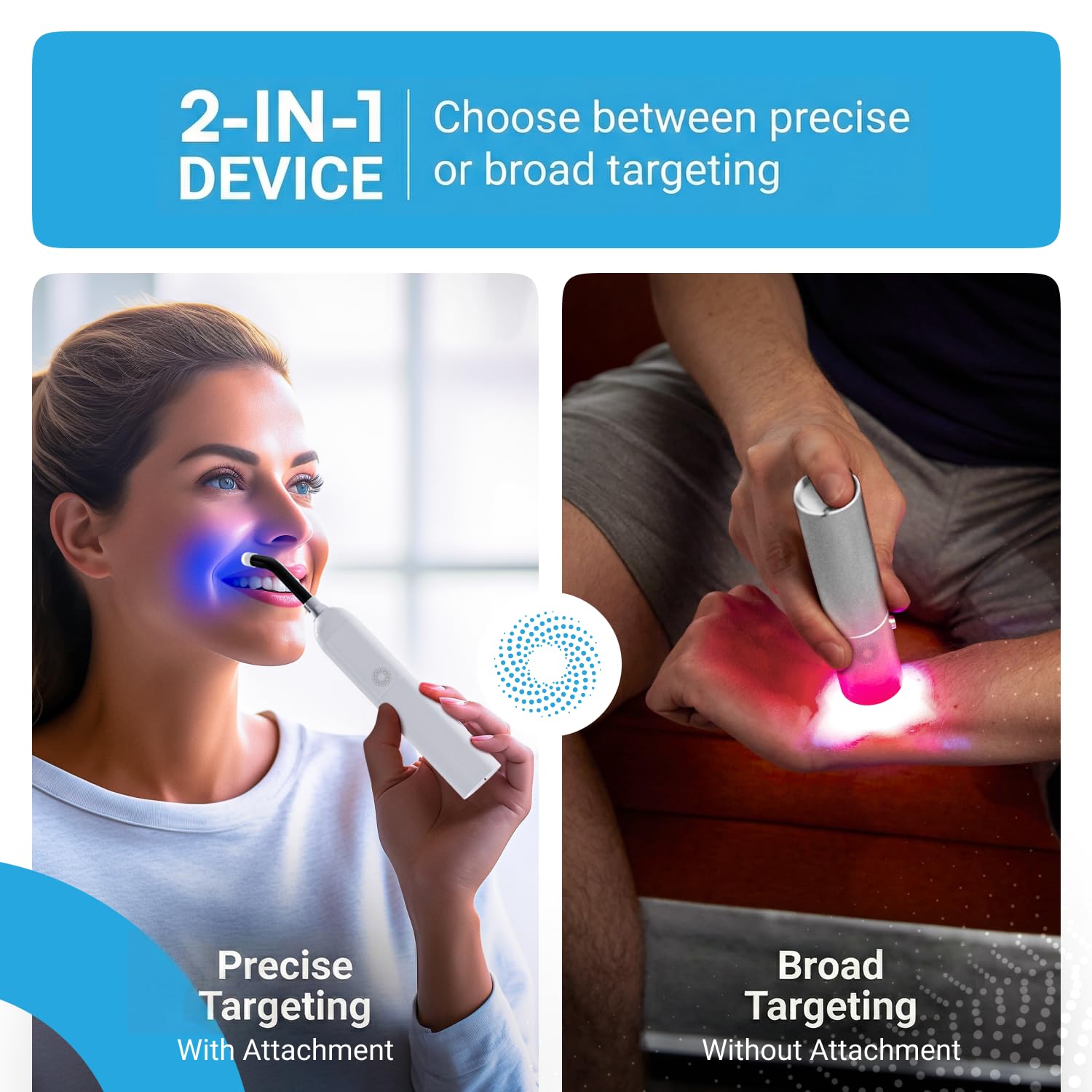 CureBio stainless steel body offers durable, portable light therapy