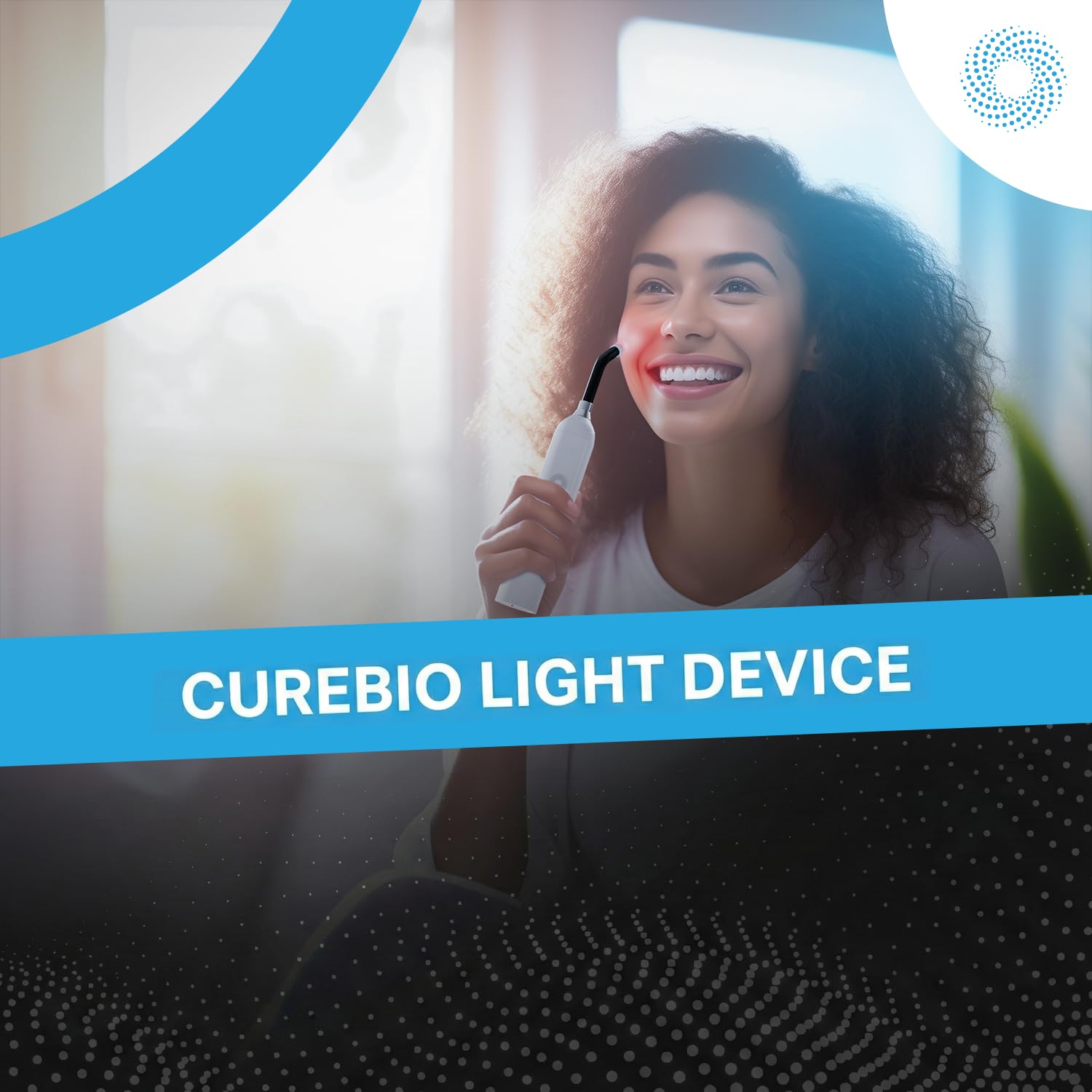 CureBio device USB charging port enables on-the-go recharging