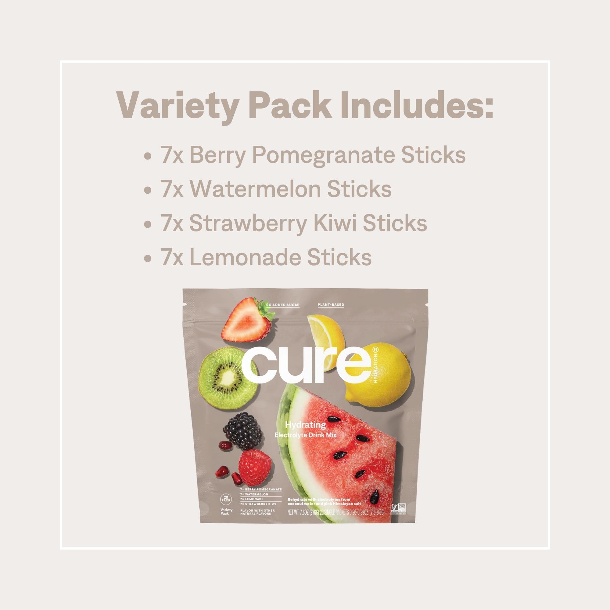 Pouring Cure Hydration from a packet into water