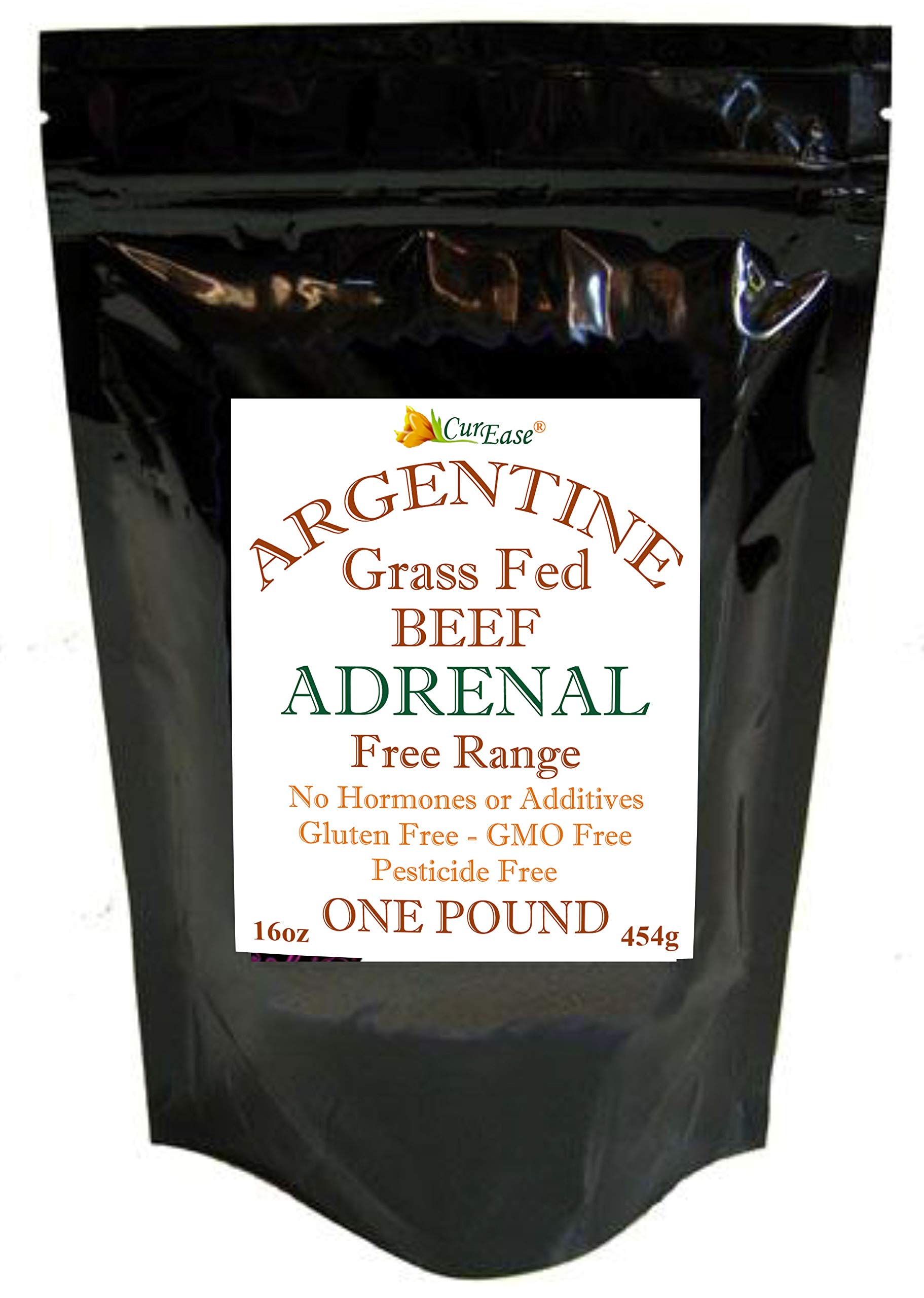 CurEase Beef Adrenal Powder bottle with natural energy support