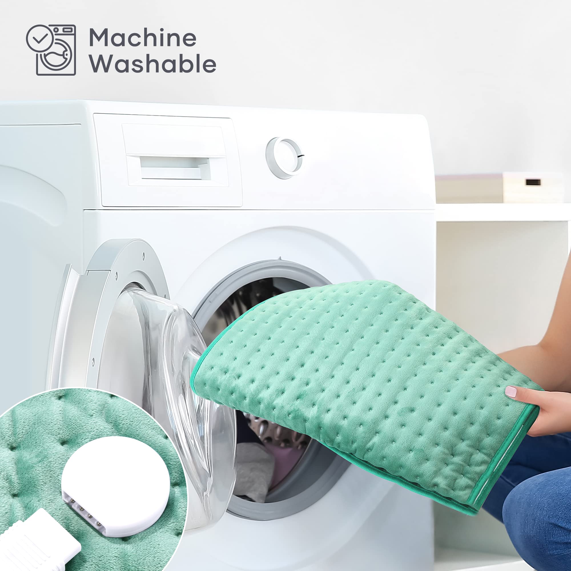 CURECURE heating pad with overheating protection improves safety during use.