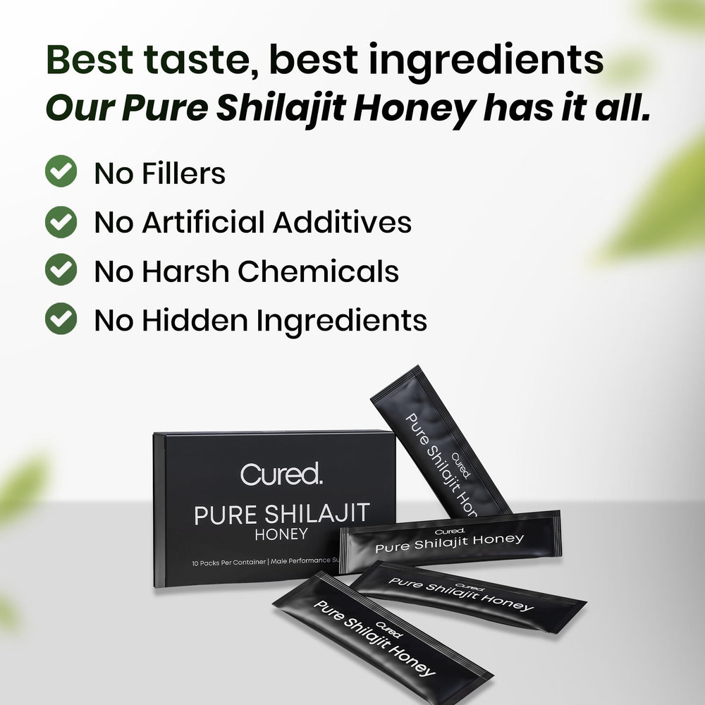Cured Shilajit Honey Stick held in hand for easy, active lifestyle boost