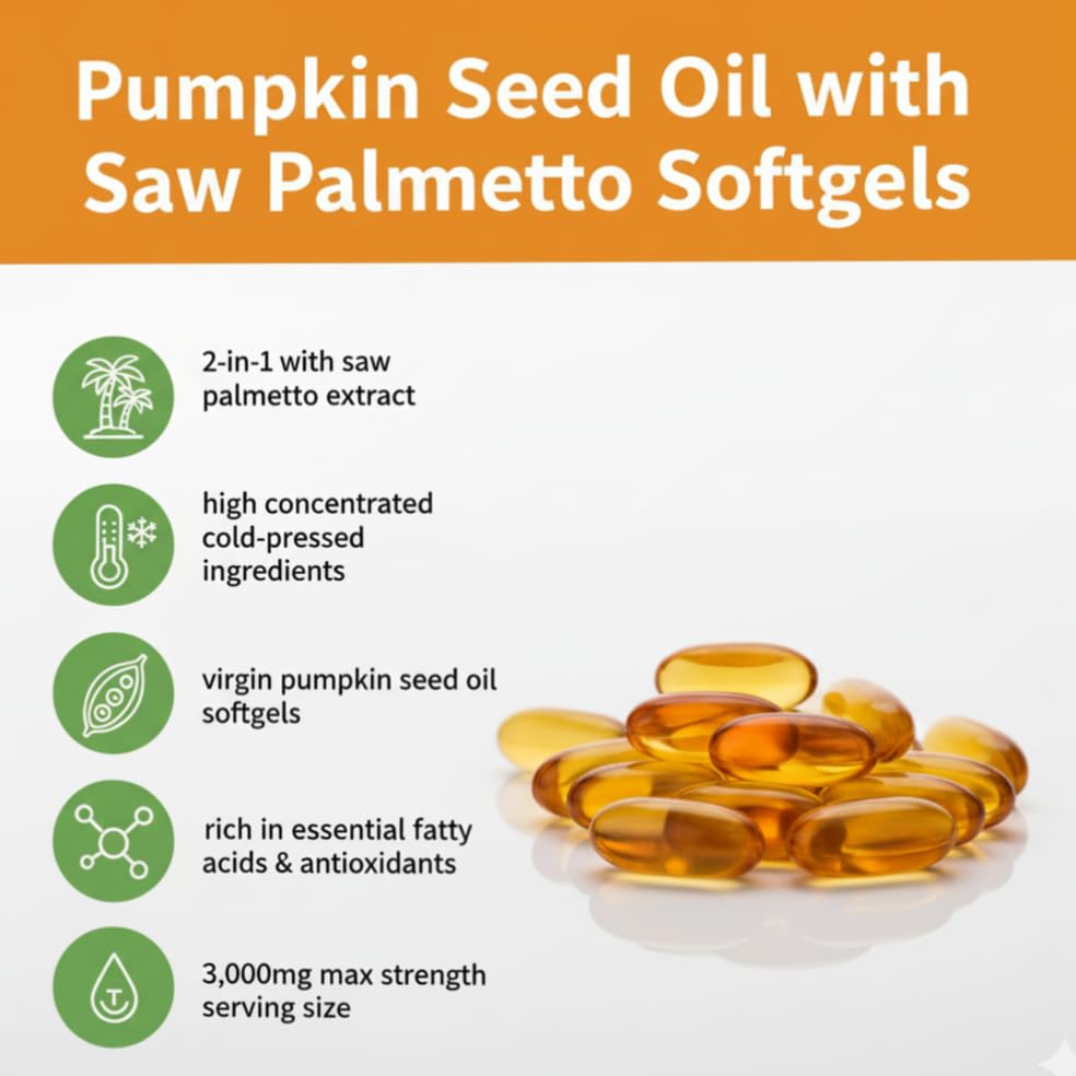 Cures For Life label view of pumpkin seed oil focusing on cold-pressed purity.