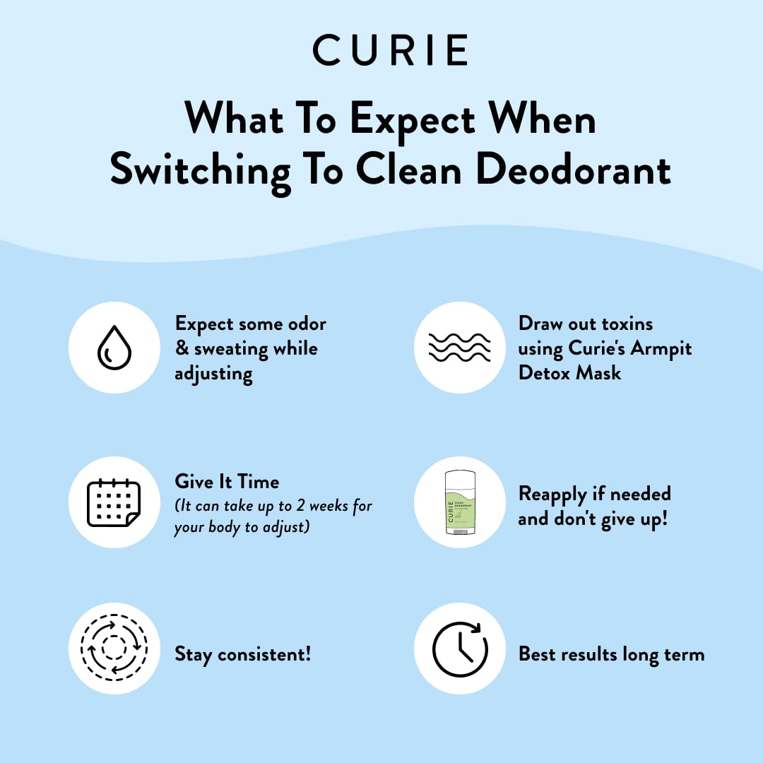 Curie deodorant spray application on skin illustrating easy, lightweight refreshment.