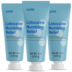 Curist 5% Lidocaine Cream Tube external use for fast skin pain relief.