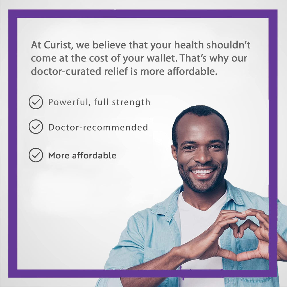 Curist packaging with dosage information for adults 18+.