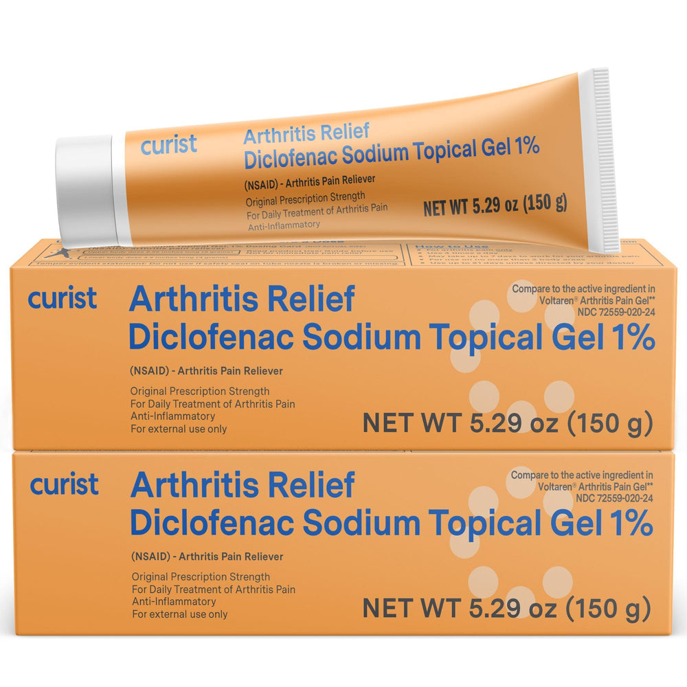 Curist diclofenac gel front label helps quick identification for joint pain relief