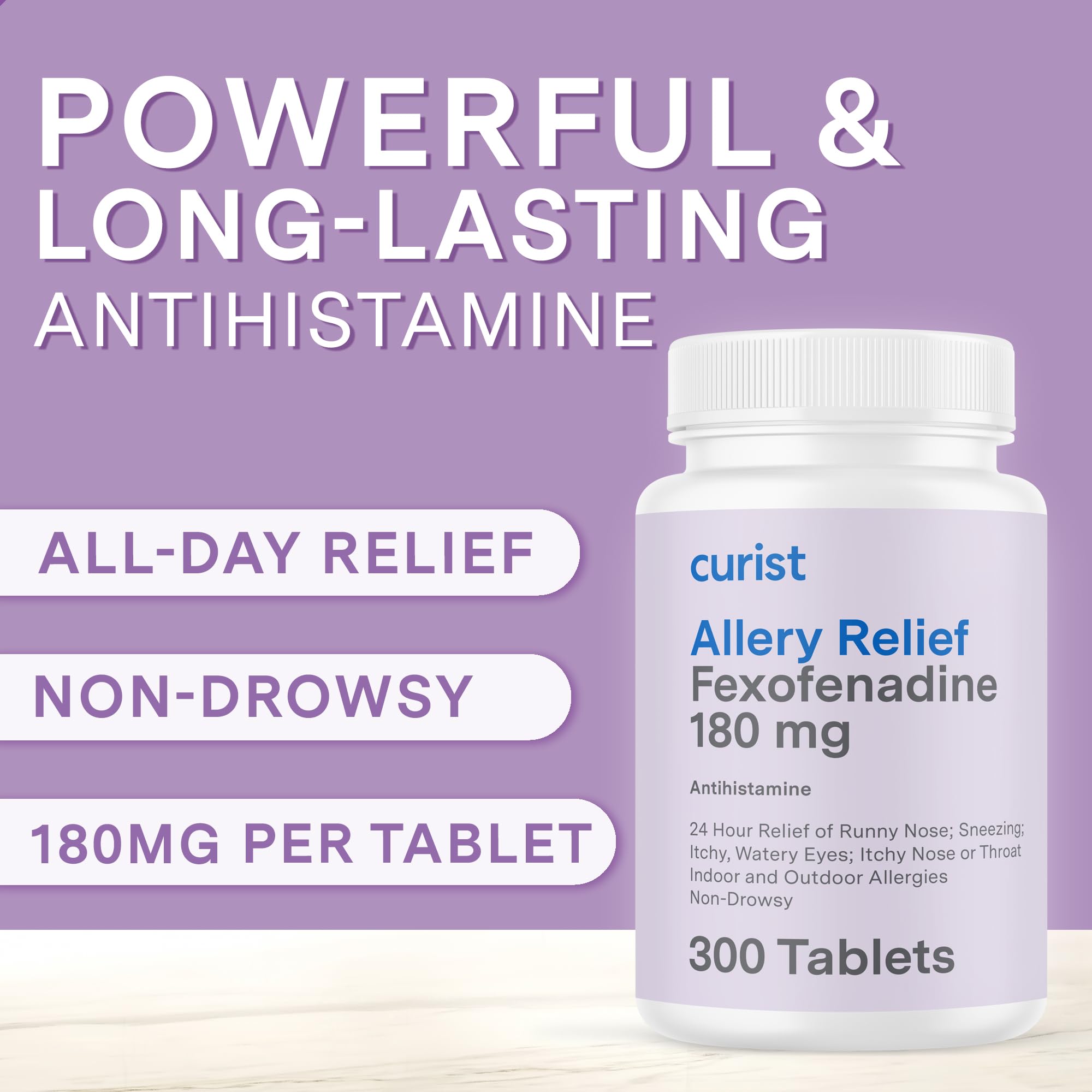Curist Fexofenadine storage in a medicine cabinet