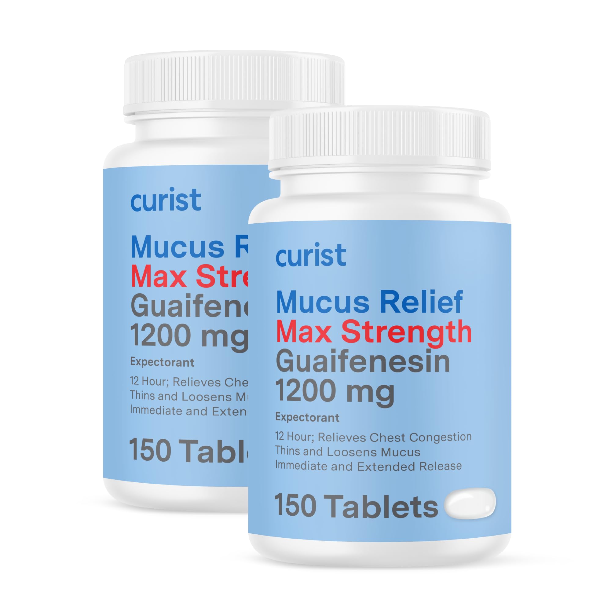 Curist Guaifenesin 1200mg extended-release tablets bulk pack for long-lasting mucus relief