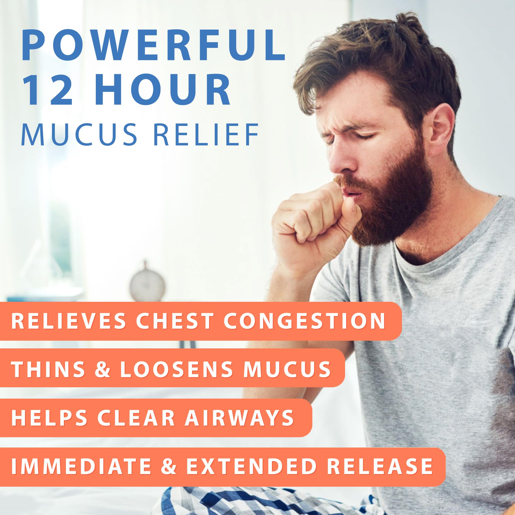 Curist 600 mg ER tablets in hand for on-the-go mucus relief