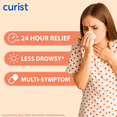 Curist product displayed on a shelf ready for allergy season readiness.