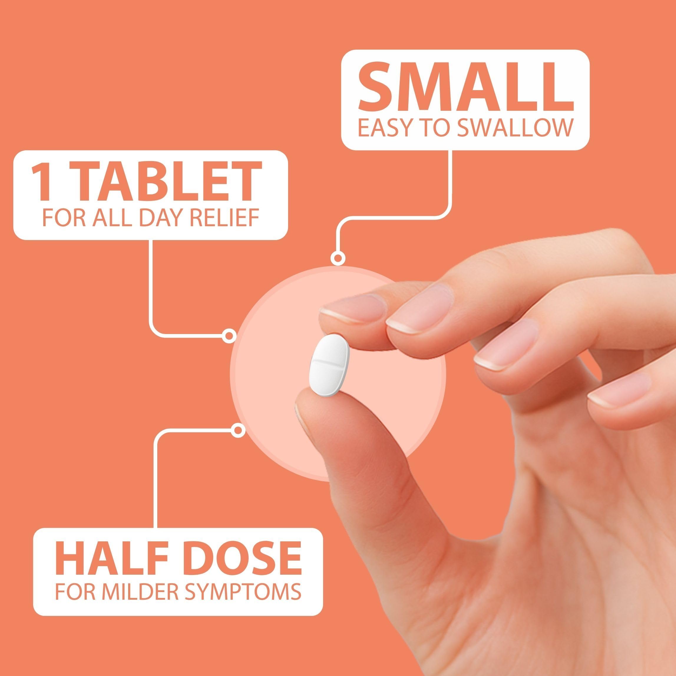 Curist Levocetirizine tablets in hand demonstrate easy at-home relief option.