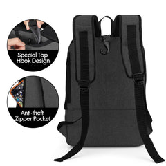 CURMIO POC backpack lower compartment stores extra batteries and essentials.