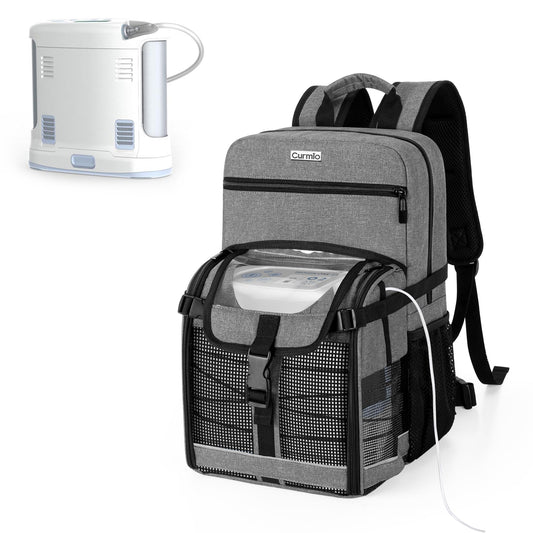 CURMIO backpack with Inogen compatibility for on-the-go oxygen users.