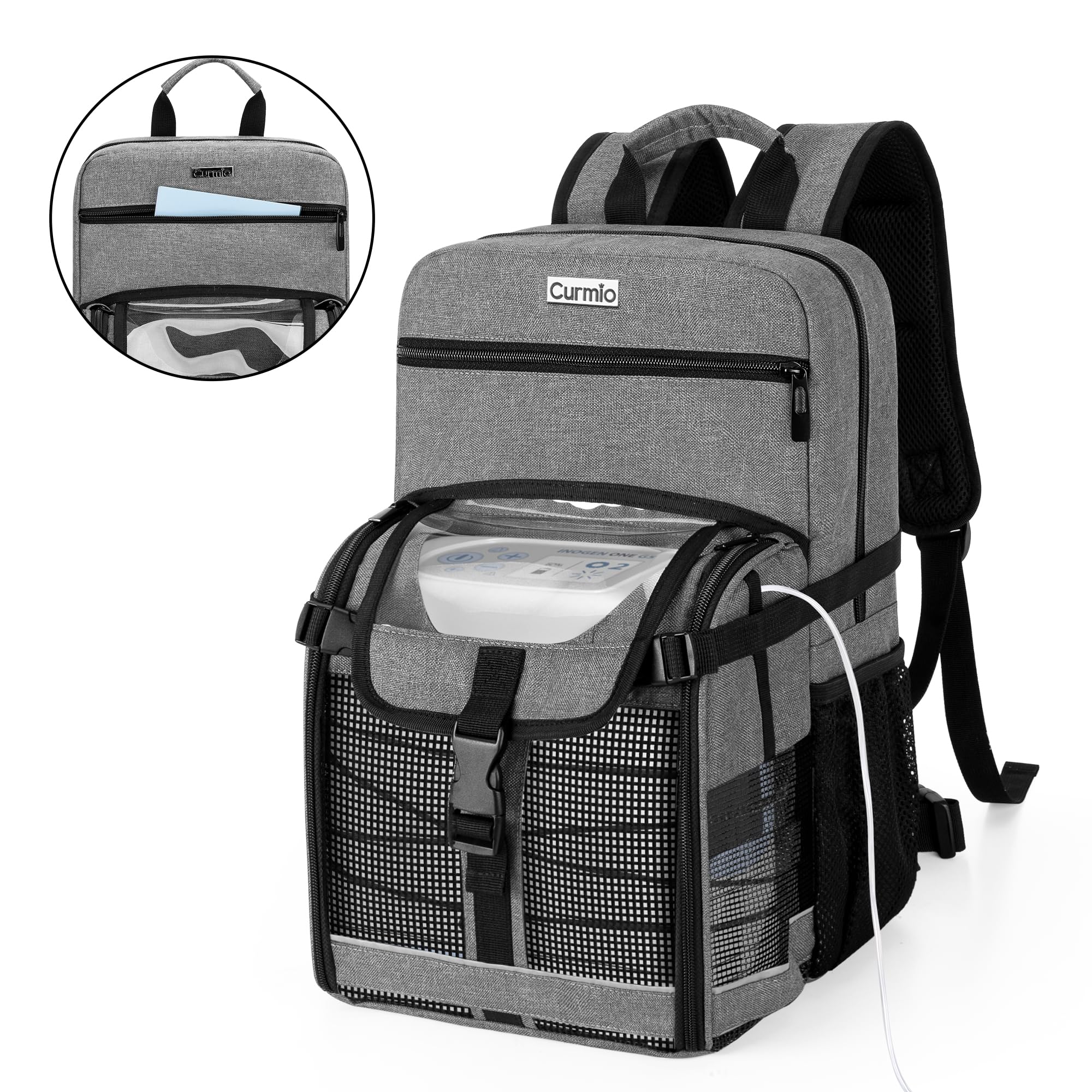 CURMIO main-compartment fits a 14-inch laptop and tablets.