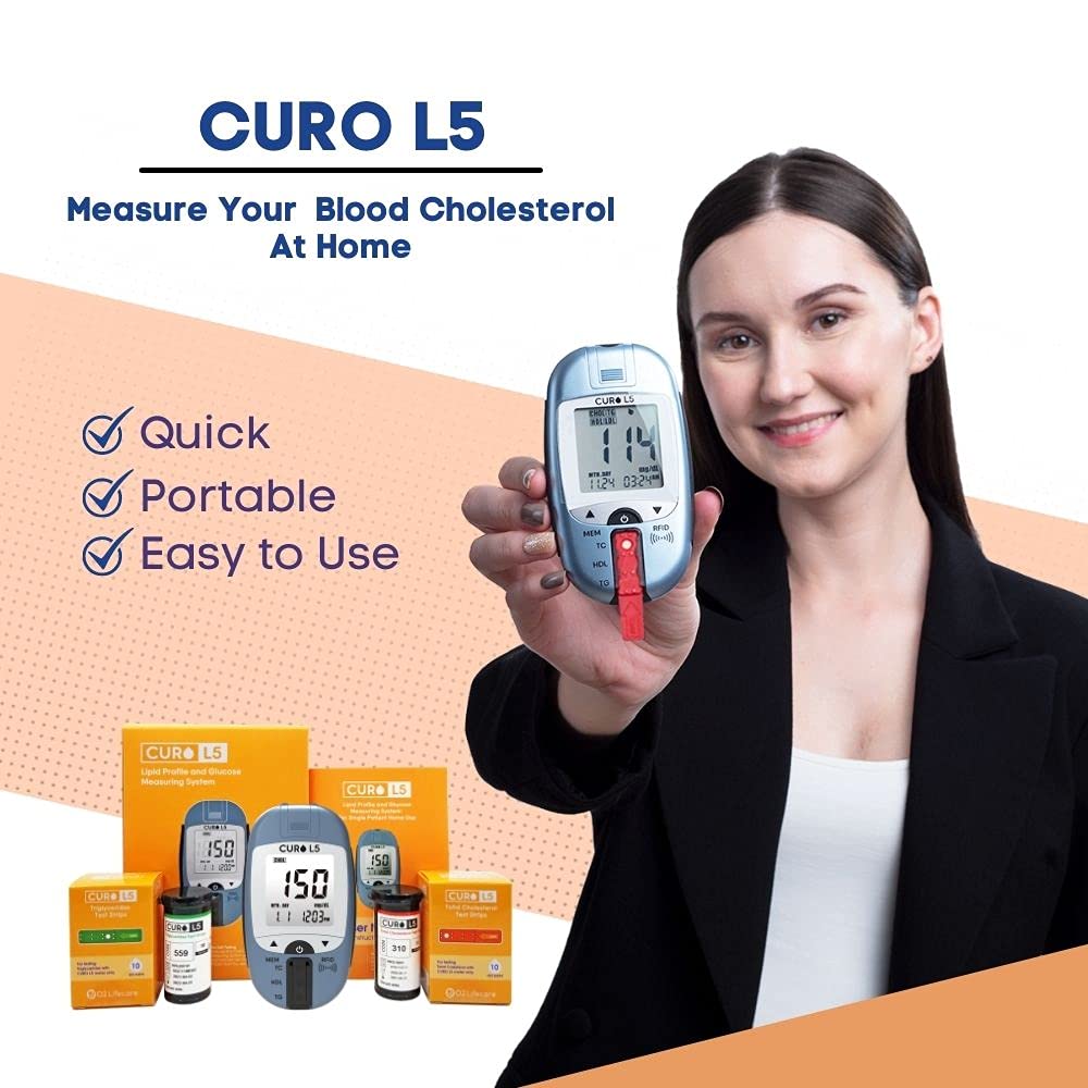CUROfit total cholesterol test strips enable quick readings at home.